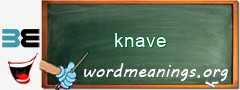 WordMeaning blackboard for knave